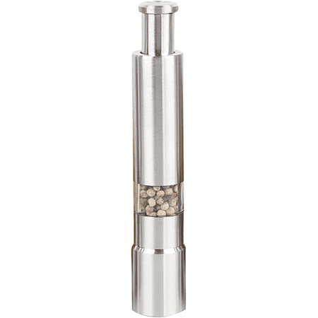 

Pepper Grinder Refillable Thumb PushPepper Mill Stainless Steel Salt And Pepper Grinder Set Kitchen Gadgets Long Lasting Fresh Keeping Spice Grinder Thumb Push Button For 1 Hand Operation