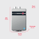 thumbnail image 4 of Boiler Instantáneo Comercial Rheem Condensación LP 5 Serv gris 21, 4 of 6