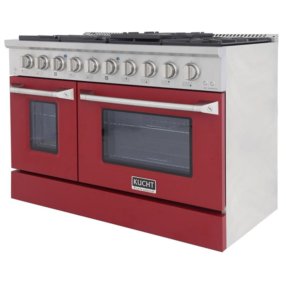 Pemberly Row 48" 6.7 cu. ft. Dual Fuel Range for Natural Gas in Red