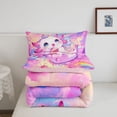 thumbnail image 5 of Manfei Dreamy Axolotl Twin Comforter Sets,Rainbow Cloud Art Bedding Set For Girls,Pastel Multicolor,Pink Reversible,2pcs,1 Comforter and 1 Pillowcase, 5 of 8