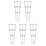 Glamos 42 in. Onyx Black Gemz Heavy Duty Steel Wire Tomato Cage