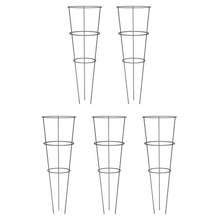 Glamos 42 in. Onyx Black Gemz Heavy Duty Steel Wire Tomato Cage