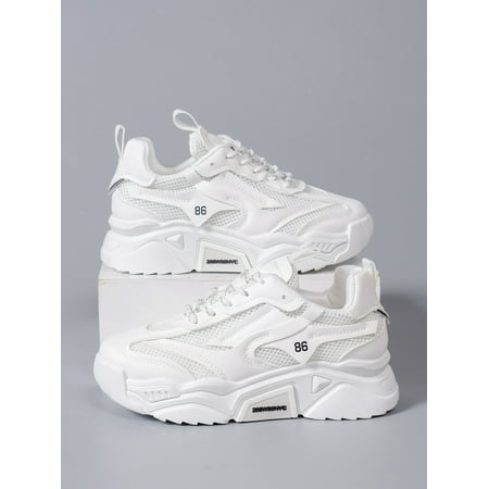 

Mesh Panel Lace Up Front Chunky Trainers Women‘s Footwear