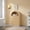 3-drawer - Wood Grain, variant on makeapile Curved freestanding wood grain cabinet with 3 drawers, compact multi-use storage cabinet, ideal for bathroom, kitchen, living and dining room