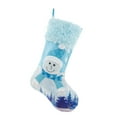 thumbnail image 1 of Birdeem Unique Blue Linen Embroidered Stocking Christmas with Lights , Gift Bag Light Up Christmas, 1 of 1