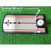A99 Golf Putting Alignment Mirror Improve Your Putting Putter Posture Corrector Training Aid Practice Trainer Aid Portable (12 1/8" x 5 7/8") W/Pouch Carry Bag