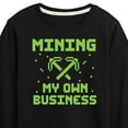 thumbnail image 3 of Instant Message - Gamer - Mining My Own Business - Toddler & Youth Long Sleeve Graphic T-Shirt, 3 of 6
