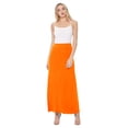 thumbnail image 3 of Women's Stretchy Flowy Maxi Skirt with Elastic Waistband for Comfort and Style, 3 of 4