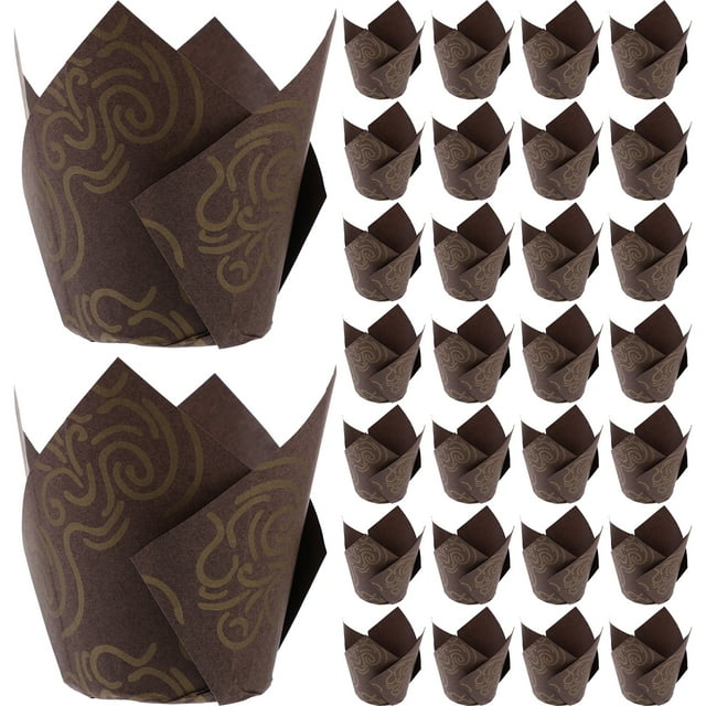 FELTECHELECTR 250 moldes para cupcakes de tulipán, capacillos para cupcakes, capacillos para muffins, moldes para muffins a prueba de grasa, suministros para hornear