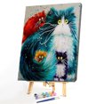 thumbnail image 1 of Cuadros Decorativos 30x40cm lindos gatos peludos DIY pintura por números conjunto lienzo pintura al óleo sin marco Ehuebsd Nuevos Originales, 1 of 9