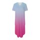 thumbnail image 4 of Vestido de Manga Corta para las Mujeres, Vestido Casual de Cuello en V de Bolsillo de Impresión de Moda Sexy Hecho de Poliéster Ligero para el Verano, Vestido de Verano para las Mujeres, 4 of 4