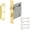 Polished Gold/Brass, variant on Mortise Lock Replacement Parts, Vintage Style Indoor Mortise Lock Assembly Kit with Antique Skeleton Keys and Reversible Latch Bolt, Matte Black Plated Finish