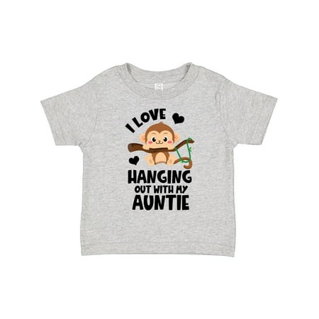 

Inktastic Monkey I Love Hanging out with My Auntie Gift Toddler Boy or Toddler Girl T-Shirt