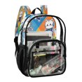 thumbnail image 3 of Iauyy Clear Backpack Heavy Duty PVC Transparent Backpack for College Workplace, Space Kitties, 3 of 8