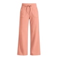 thumbnail image 4 of ClodeEU Women's Wide Waistband Drawstring Wide Leg Sweatpants,Casual Loose Trousers with Pockets Orange,Women's Plus XXXL, 4 of 7