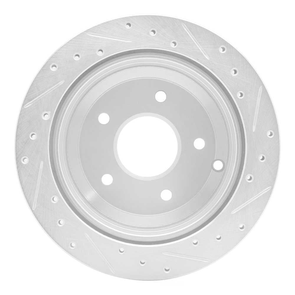 Dynamic Friction Company 631-52017L DFC Brake Rotor - Drilled And Slotted - Silver