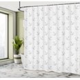 thumbnail image 5 of Ambesonne Grey Chevron Shower Curtain, Marine Sea Item Tile, 69"Wx70"L, Pale Grey and White, 5 of 5