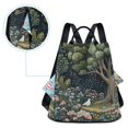 thumbnail image 5 of FORMRS Women's Travel Backpack Purse Anti-Theft Hidden Pockets Casual Shoulder Bag, Green Forest Scene, 5 of 7