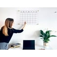 thumbnail image 3 of Premium Large Acrylic Wall Calendar - Reusable Board for Office and Home - Dry Erase Board - Large Glass Calendar for Wall (36x24" (Large), Gold Standoff), 3 of 6