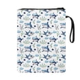 thumbnail image 2 of HELLHERO Polyester Fabric Book Sleeve Protector for Mother Classic for Paperbacks Hardcover Notebook Bible Journal Textbooks Washable, Friendly Sharks Drawing Tote, 2 of 8