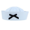 thumbnail image 5 of HONMEET 1Pcs Sailor Hat with Bow for Uniform and Cosplay, 5 of 7