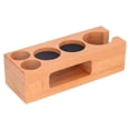 thumbnail image 2 of Coffee Tamper Holder, Slotted Design Multifunction Slip Resistance Wooden Coffee Tamper Holder Portable  For Home, 2 of 8