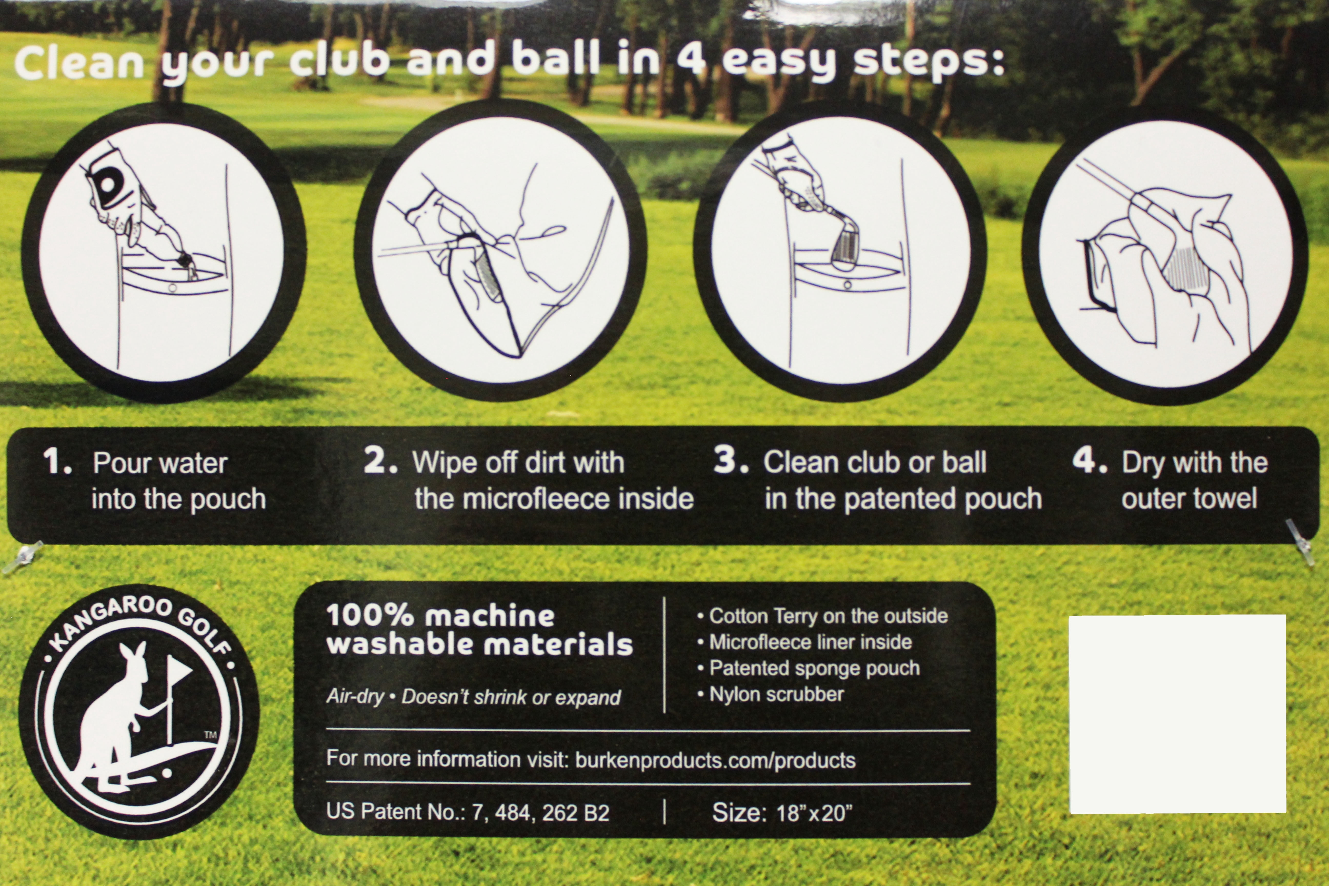 Kangaroo Golf Towel - Gray