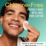 Swisspers Premium Exfoliating 100% Pure Chlorine Free Cotton Rounds, Dermatologist Tested, Soft, Absorbent, Dual-Sided, Gentle Natural Exfoliation, Sensitive Skin Safe, Vegan, Cruelty-Free, 80 Pads