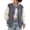 Grey, variant on Breezora Women Loose Striped Long Sleeve Button Down Baseball Jacket Rib Cuff with Side Pockets Fall