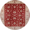 thumbnail image 1 of Ahgly Company Machine Washable Indoor Round Industrial Modern Red Area Rugs, 3' Round, 1 of 7