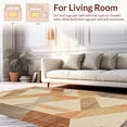 thumbnail image 2 of ODIKA 4' x 6' Machine Washable Non-Slip Area Rug, Geometric Diagonal-Stripe High Traffic Rug, Beige, 255759, 2 of 7