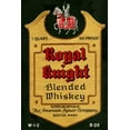 thumbnail image 2 of Vintage Booze Labels 11x14 Gold Ornate Wood Framed with Double Matting Museum Art Print Titled - Royal Knight Blended Whiskey, 2 of 4