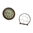 thumbnail image 6 of 2 Pieces Singing Bird Clock Wall Decor Wood Stand Chirps Every Hour with Birdsong for Home Office Decoration, 6 of 7