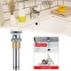 thumbnail image 5 of Desagüe universal para lavabo de sobreponer con tapón emergente y filtro de cesta para lavabos de 37 a 55 mm con agujeros, 5 of 8