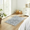 thumbnail image 5 of MJIAexp 2'x3' Moroccan Bedroom Rug Washable Vintage Boho Area Rug Non-Slip Accent Throw Rug Stain Resistant Floor Carpet for Kitchen Entryway Bathroom Living Room Office Floral Gray, 5 of 10