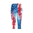 thumbnail image 4 of AHTJRT 4th of July Leggings for Women American Flag High Waisted Workout Yoga Cropped Leggings USA Stretchy Buttery Soft Capri Leggings Blue#18 L, 4 of 5