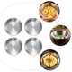 thumbnail image 4 of 5 Unids Acero inoxidable Condimado Platos Pequeños platos de salsa para el hogar (Plata), 4 of 4