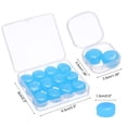 thumbnail image 2 of Uxcell 42 Pcs Tapones de Silicona para los Oídos para Dormir Cancelación de Ruido Blanco/Azul/Verde, 2 of 7