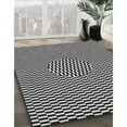 thumbnail image 3 of Ahgly Tapis Rond Lavable en Machine Intérieur Transitionnel Gris Minuit, 3 Pieds Rond, 3 of 7