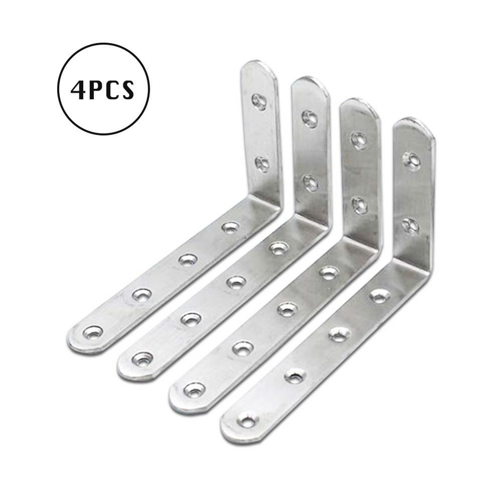 AUTCARIBLE Stainless Steel Brackets Brushed Nickel Heavy Duty Shelf Heavy Duty Stainless Steel Brackets