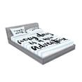 thumbnail image 2 of Ambesonne Saying Fitted Sheet & Pillow Sham Set, Adventure Text, Full, Pale Blue, 2 of 2