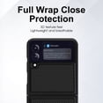 thumbnail image 5 of SaniMore Case for Samsung Galaxy Z Flip 3 6.7" 2021, Carbon Fibre Back Slim Shcokproof Anti-scratch 360°All-around Protective Drop Resistant Case for Samsung  Galaxy Z Flip 3, Gold, 5 of 6