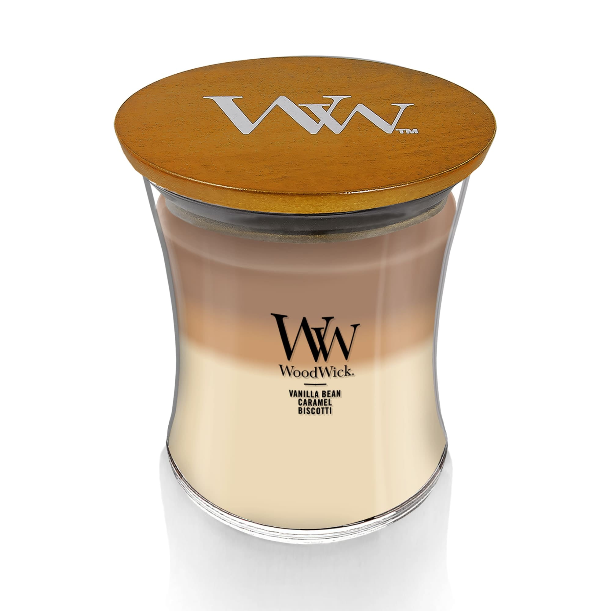 (4 pack) WoodWick Medium Hourglass Trilogy Scented Candle, Café Sweets, 9.7 oz