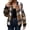Brown-480816GG, variant on Women's Plaid Zip Up Bomber Jacket, Stand Collar Long Sleeve Checkered Coat with Ribbed Cuffs & Hem, Casual Lightweight Outerwear for Spring Fall Daily Shopping Travel