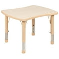 thumbnail image 2 of Flash Furniture 21.875"W x 26.625"L Rectangular Natural Plastic Height Adjustable Activity Table, 2 of 10
