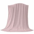 thumbnail image 6 of Pink Striped Blanket Soft Cozy Warm Throw Blanket for Couch, Plush Fuzzy Flannel Fleece Blankets for Sofa, Modern Simple Farmhouse Beige Vintage Bed Blankets Lightweight Gifts for Women, 30"x40", 6 of 9