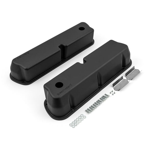 Speedmaster 1-314-004-03 Compatible with Ford SB 289 302 351 Windsor Aluminum Valve Covers [Black]