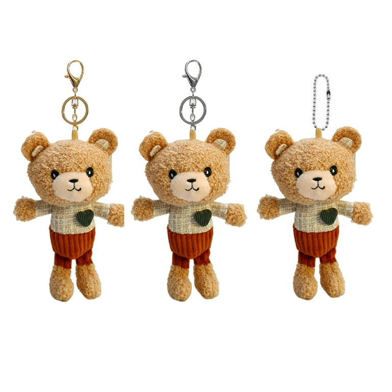 Skindy Key Ring Anti-fall Funny Fully Filled Decorative Ultra Soft Cartoon Teddy  Bear Plush Bag Pendant Birthday Gift