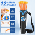 thumbnail image 6 of QDRAGON Bow and Arrow for Kids, LED Light Up Archery Set with 12 Suction Cup Arrows, 1 Standing Target, 3 Score Targets & 1 Quiver, Indoor Outdoor Sport Gifts for Boys Girls Ages 4-12, Blue, 6 of 9