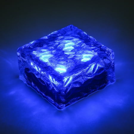 3pcs Waterproof Solar 4led Path Ice Cube Rocks Glass Brick Paver 3pcs Waterproof Solar 4led Path Ice Cube Rocks Glass Brick Paver Garden Light